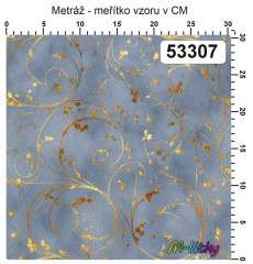 OB Metráž kolekce spirály (tisk není metalický) v odstínu barvy: šedomodrá náš tisk na objednávku – výběr z materiálů