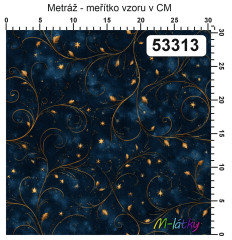 OB Metráž kolekce spirály (tisk není metalický) v odstínu barvy: modrá náš tisk na objednávku – výběr z materiálů