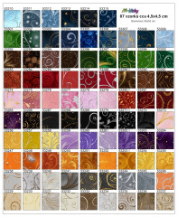 OB Barevnice (vzorník) 45x55 -  87 vzorků o rozměru cca 4,5x4,5 cm - kolekce spirály