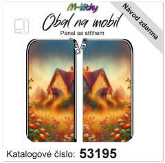MOB Panel - obal na mobil Petr - podzimní dům - náš tisk na objednávku