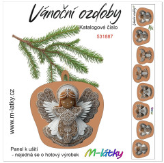 MOB Panel vánoční ozdoby -  vánoční perníčky Anděl mix 4x2 ks tisk na objednávku