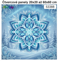 OB Panel čtvercový zimní mandala výběr z rozměrů a materiálů – tisk na objednávku