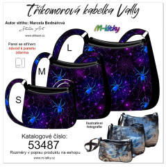 MOB B Panel se střihem - tříkomorová kabelka Vally - pavouci fotonávod v popisu produktu - výběr z rozměrů