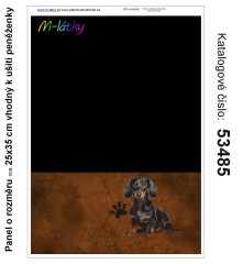 MOB Panel  o rozměru 25x35 cm - vhodný na ušití peněženky - jezevčík výběr z variant materiálu - vlastní sublimační tisk na objednávku