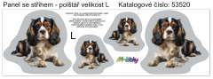 MOB Panel k ušití  - 3D dekorativní polštář velikost L -  Kavalír King Charles španěl výběr z variant