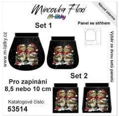 MOB Panel - Mincovka Flexi (pérko 8,5 nebo 10 cm) - vánoční žáby tisk na objednávku