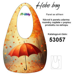 MOB Hobo bag Basic  (nákupní taška) - deštník - panel se střihem tisk na objednávku