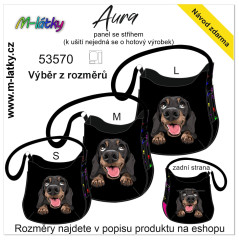 MOB Panel se střihem - kabelka Aura - jezevčík fotonávod v popisu produktu - výběr z rozměrů