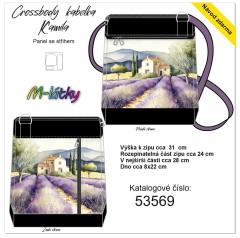 MOB Panel - Crossbody kabelka Kamila - Provance leandule návod k panelu zdarma - více v popisu produktu