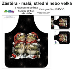 MOB Panel k ušití  - vánoční žáby malá, střední,velká - s kapsou nebo bez - výběr z variant a materiálů