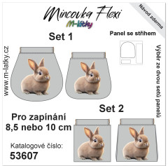 MOB Panel - Mincovka Flexi (pérko 8,5 nebo 10 cm) - králík tisk na objednávku
