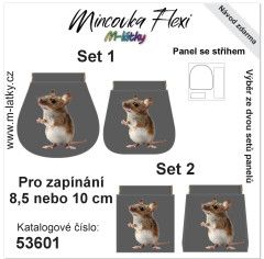 MOB Panel - Mincovka Flexi (pérko 8,5 nebo 10 cm) - myš tisk na objednávku