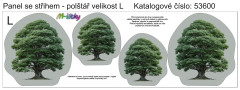 MOB Panel k ušití  - 3D dekorativní polštář velikost L -  strom výběr z variant