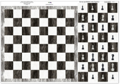 MOB Panel k ušití čtvercová deka, přehoz, ubrus cca 100x100 cm - šachy výběr z rozměrů a materiálů náš tisk na objednávku