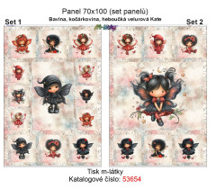 MOB Set panelů nejen na patchwork  motýlí víla výběr z rozměrů a materiálů náš tisk na objednávku