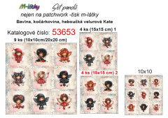 MOB Set panelů nejen na patchwork motýlí víla výběr z rozměrů a materiálů náš tisk na objednávku