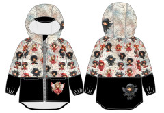 MOB F - Panel se střihem dětská bunda Trail motýlí víla 80-170 tisk na objednávku