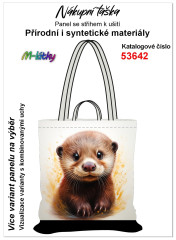 MOB Nákupní taška - vydra panel se střihem náš tisk na objednávku