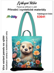 MOB Nákupní taška - vydra panel se střihem náš tisk na objednávku