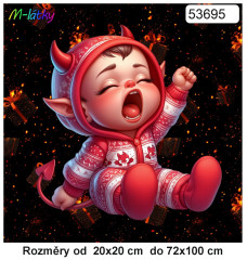 MOB Panel - výběr z rozměrů - ospalý čertík Materiál - výběr z variant