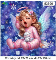 MOB Panel - výběr z rozměrů - ospalá vánoční andělka Materiál - výběr z variant