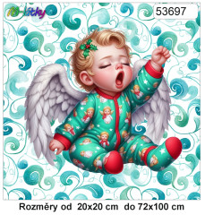 MOB Panel - výběr z rozměrů - ospalý vánoční andílek Materiál - výběr z variant