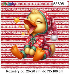 MOB Panel - výběr z rozměrů - ospalá vánoční zvířátka- kachna Materiál - výběr z variant