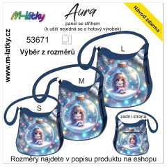 MOB Panel se střihem - kabelka Aura - holčička ve vánoční ozdobě fotonávod v popisu produktu - výběr z rozměrů