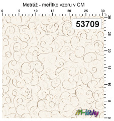 OB Metráž béžové spirály náš tisk na objednávku – výběr z materiálů