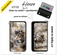 MOB Panel - Honza 2v1 Obal na mobil/peněženka - kočka tisk na objednávku