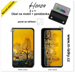 MOB Panel - Honza 2v1 Obal na mobil/peněženka - domečky tisk na objednávku