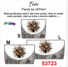 MOB Peněženka Tinka vánoční ozdoby Panel se střihem - fotonávod v popisu produktu