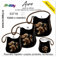 MOB Panel se střihem - kabelka Aura - jezevčík fotonávod v popisu produktu - výběr z rozměrů