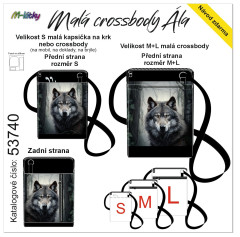 MOB Panel - Malá crossbody Ála - výběr z rozměrů - vlk návod k panelu zdarma - více v popisu produktu