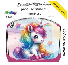 MOB Panel - kosmetická taštička  Hana - jednorožci vlastní tisk na objednávku - výběr z variant