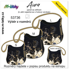 MOB Panel se střihem - kabelka Aura - gothic růže fotonávod v popisu produktu - výběr z rozměrů