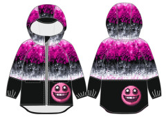 MOB F - Panel se střihem dětská bunda Trail rozpixelizovaný smajlík 80-170 tisk na objednávku