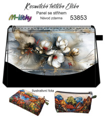 MOB Panel - Kosmetická taštička Eliška - malované květy návod k panelu zdarma - více v popisu produktu
