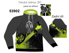 MOB F - Panel  - pánská mikina Jiří - cyklista Panel k ušití - výběr z variant materiálu