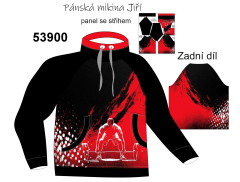 MOB F - Panel  - pánská mikina Jiří - vzpěrač Panel k ušití - výběr z variant materiálu