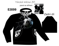 MOB F - Panel  - pánská mikina Jiří - fotbalový míč Panel k ušití - výběr z variant materiálu