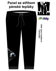 MOB F - Panel pánské klasické tepláky - fotbalový mič Panel k ušití - vlastní sublimační tisk na objendávku