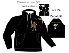 MOB F - Panel  - pánská mikina Jiří - hodinový manžel Panel k ušití - výběr z variant materiálu