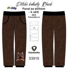 MOB F - Panel dětské kalhoty Klasik - německý ovčák - výběr velikostí a materiálů - vlastní sublimační tisk - na objednávku