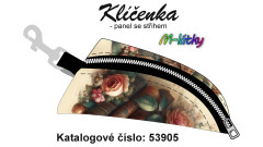 MOB Panel k ušití - Klíčenka Iva - knihy v růžích tisk na objednávku