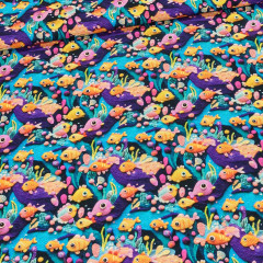 BL Plátno - barevné rybičky 100% bavlna šíře 150 cm