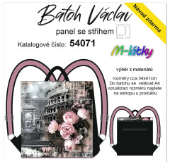 MOB Panel překlápěcí batoh Václav Classic - Coloseum panel se střihem tisk na objednávku