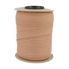 BL Bavlněný šikmý proužek - béžová 15 mm