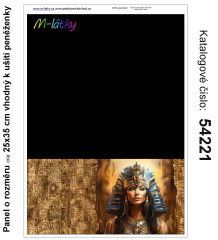 MOB Panel  o rozměru 25x35 cm - vhodný na ušití peněženky - Kleopatra (starověký Egypt) výběr z variant materiálu - vlastní sublimační tisk na objednávku