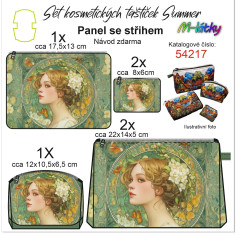 MOB Panel - Set kosmetických taštiček Summer - vintage dáma návod k panelu zdarma - více v popisu produktu